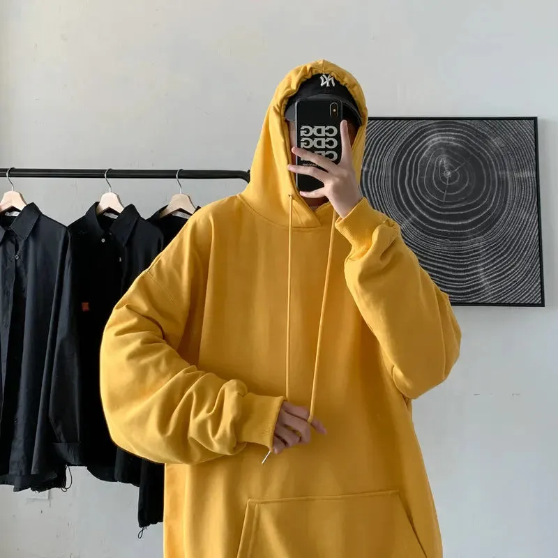 Aidase Fashion Brand Men's Hoodies Spring Autumn Hip Hop Streetwear Men Pullover Sweatshirts Hoodies Mens Solid Color Hoodie Male