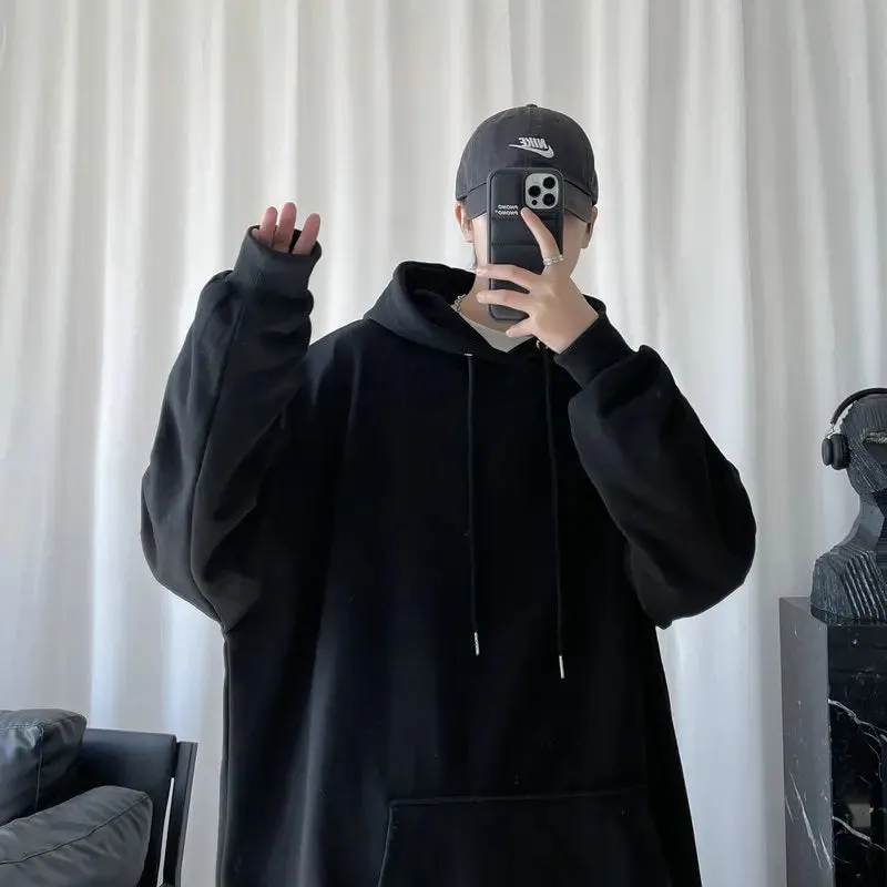Aidase Fashion Brand Men's Hoodies Spring Autumn Hip Hop Streetwear Men Pullover Sweatshirts Hoodies Mens Solid Color Hoodie Male