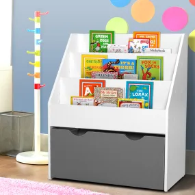 Eco-Friendly Kids Bookshelf Rack with Storage - Keezi