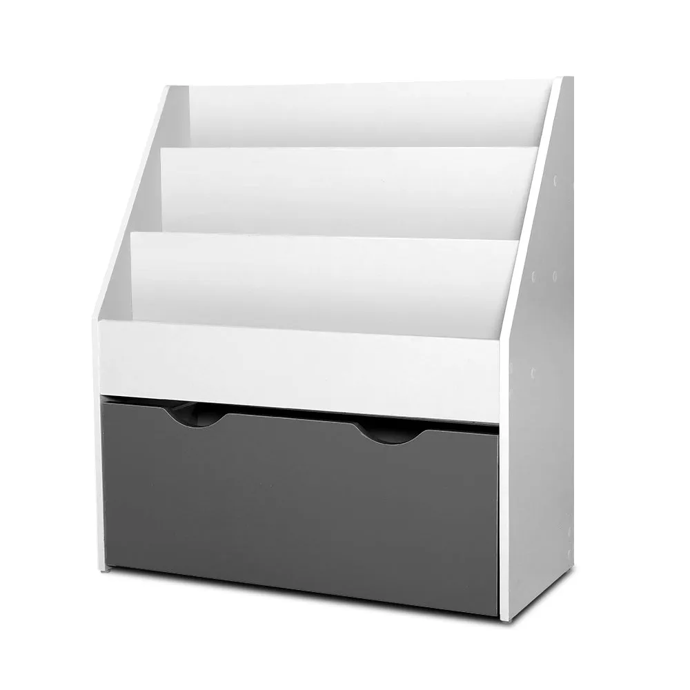 Eco-Friendly Kids Bookshelf Rack with Storage - Keezi