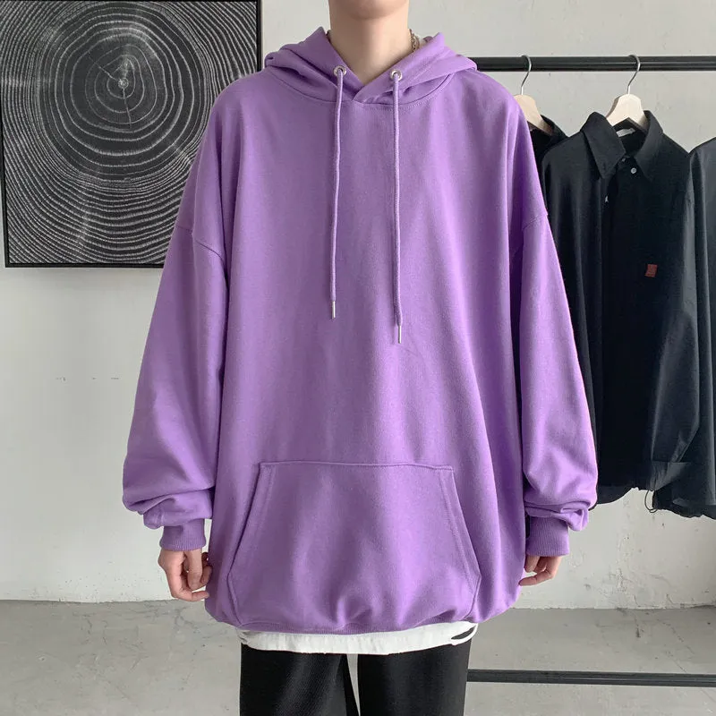 Fashion Brand Men's Hoodies Spring Autumn Hip Hop Streetwear Men Pullover Sweatshirts Hoodies Mens Solid Color Hoodie Male