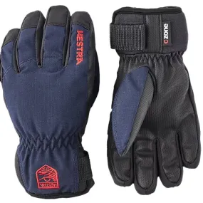 Hestra Juniors Ski Gloves Ferox Primaloft 5 Finger Navy