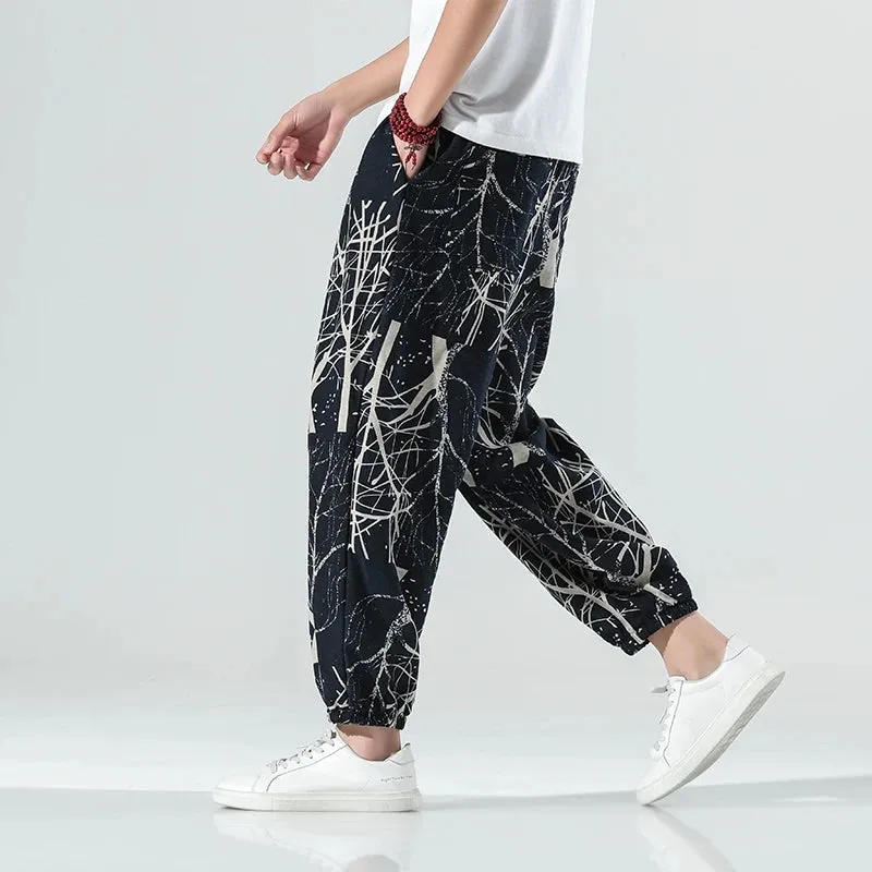 New Harem Pants Men Solid Loose Casual Mens Korean Style Cotton Plus Size Sweatpants Hot Sale Male Trousers  Mens Pants