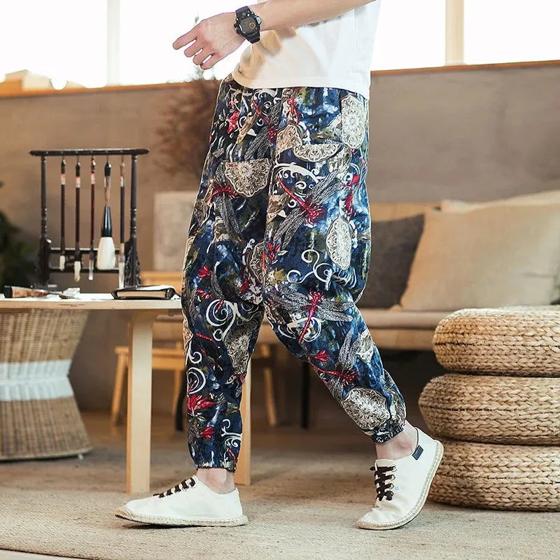 New Harem Pants Men Solid Loose Casual Mens Korean Style Cotton Plus Size Sweatpants Hot Sale Male Trousers  Mens Pants