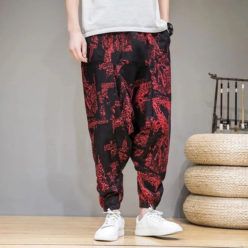 New Harem Pants Men Solid Loose Casual Mens Korean Style Cotton Plus Size Sweatpants Hot Sale Male Trousers  Mens Pants