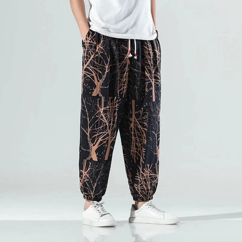 New Harem Pants Men Solid Loose Casual Mens Korean Style Cotton Plus Size Sweatpants Hot Sale Male Trousers  Mens Pants