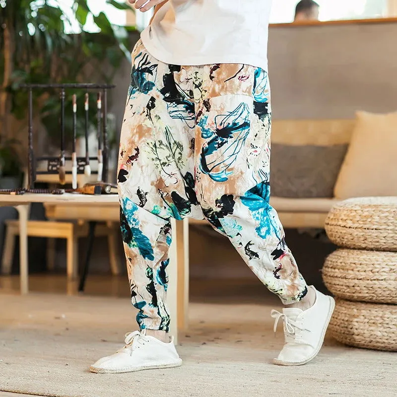 New Harem Pants Men Solid Loose Casual Mens Korean Style Cotton Plus Size Sweatpants Hot Sale Male Trousers  Mens Pants