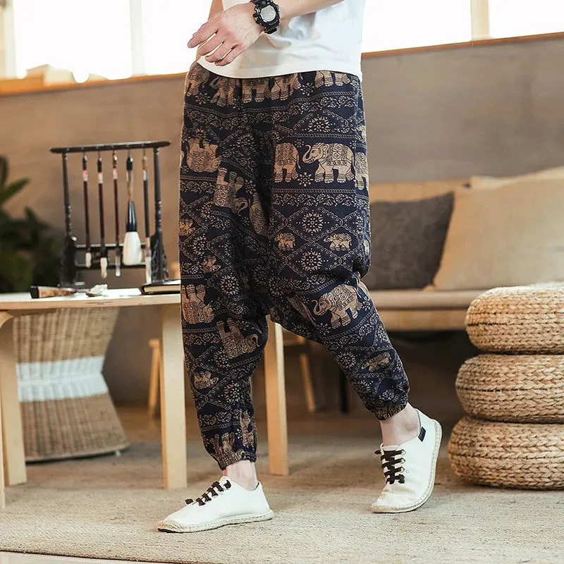 New Harem Pants Men Solid Loose Casual Mens Korean Style Cotton Plus Size Sweatpants Hot Sale Male Trousers  Mens Pants