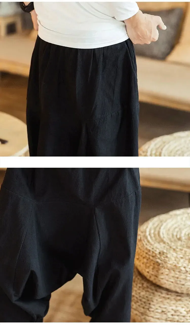 New Harem Pants Men Solid Loose Casual Mens Korean Style Cotton Plus Size Sweatpants Hot Sale Male Trousers  Mens Pants