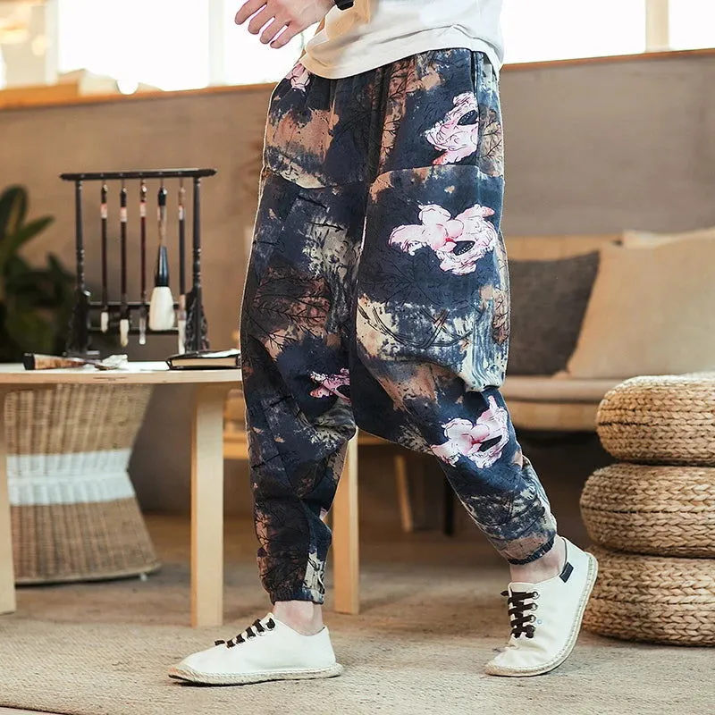 New Harem Pants Men Solid Loose Casual Mens Korean Style Cotton Plus Size Sweatpants Hot Sale Male Trousers  Mens Pants