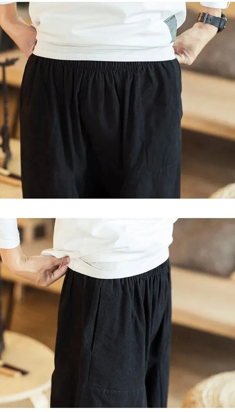 New Harem Pants Men Solid Loose Casual Mens Korean Style Cotton Plus Size Sweatpants Hot Sale Male Trousers  Mens Pants