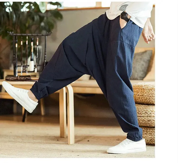New Harem Pants Men Solid Loose Casual Mens Korean Style Cotton Plus Size Sweatpants Hot Sale Male Trousers  Mens Pants