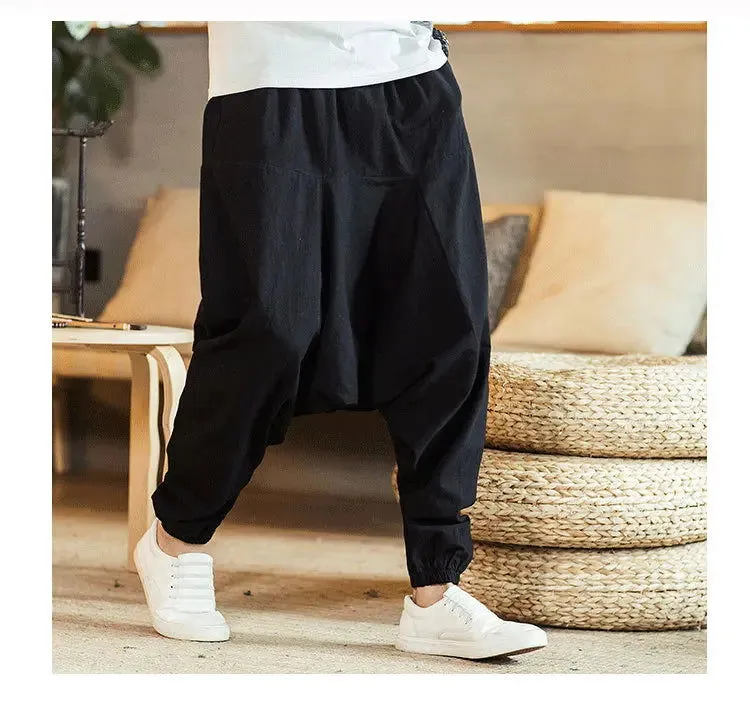New Harem Pants Men Solid Loose Casual Mens Korean Style Cotton Plus Size Sweatpants Hot Sale Male Trousers  Mens Pants