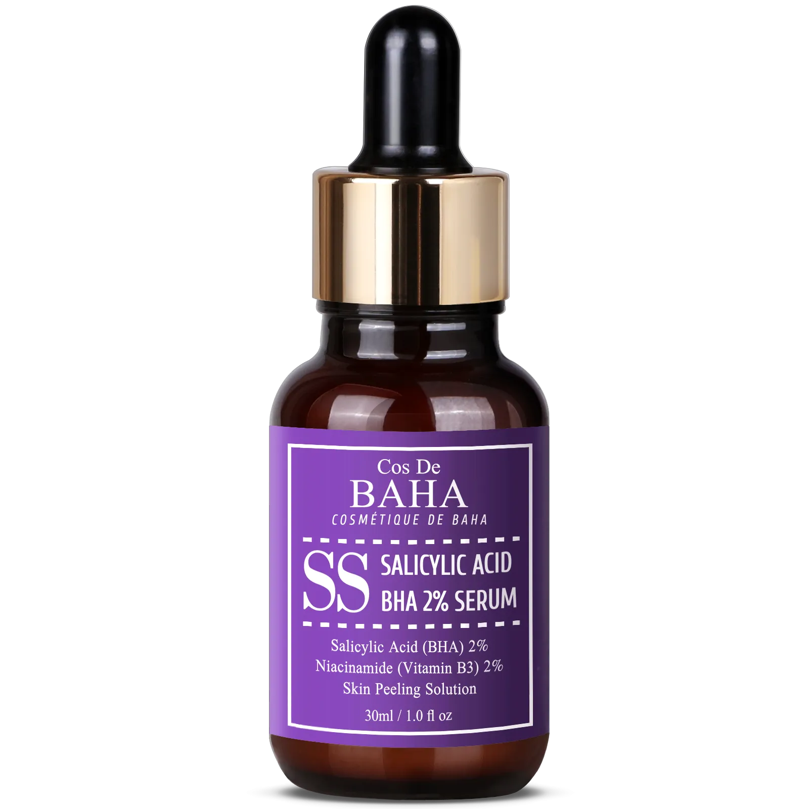 only Salicylic Acid 2% Exfoliant Facial Serum with Niacinamide - BHA for Peel, Acne Spot Treatment, Pore Cleaner, Pore Refining, Resurfacing,   Alcohol Free, 1 Fl Oz (30ml)