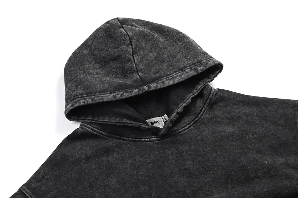 Riolio Gothic Vintage Washed Hoodies Teeth Funny Printed Sweatshirts Harajuku Retro Long Sleeve Pullover Men Women Y2k Oversized Hoodie