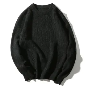 Riolio New Casual Sweater Men Slim Fit Knitted Pullover Men Fashion O-Neck Letters Printed Mens Sweaters Long Sleeve Outerwear